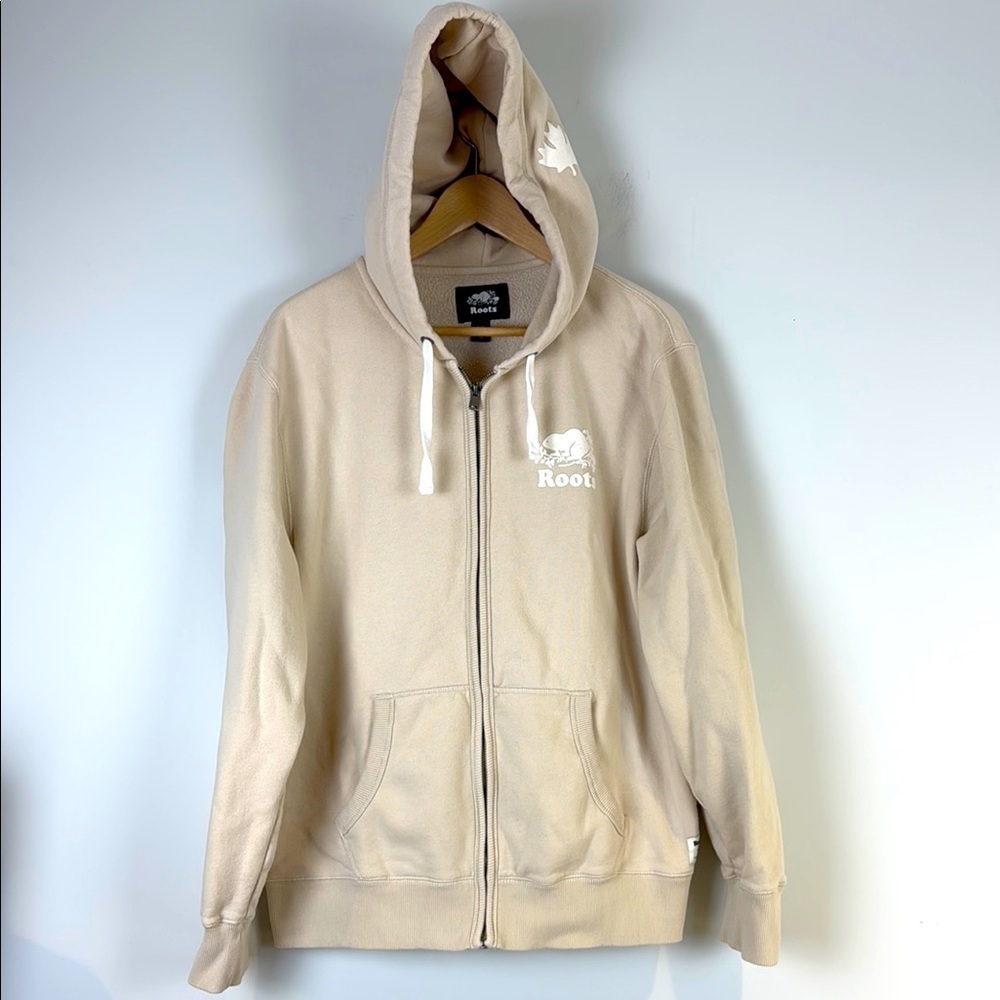 Roots Cotton Original Full Zip Hoodie Size Large